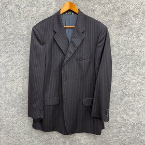 Giorgio Zillioni Blazer Jacket Mens 3 Button Wool Single Breasted Italy Navy 46S